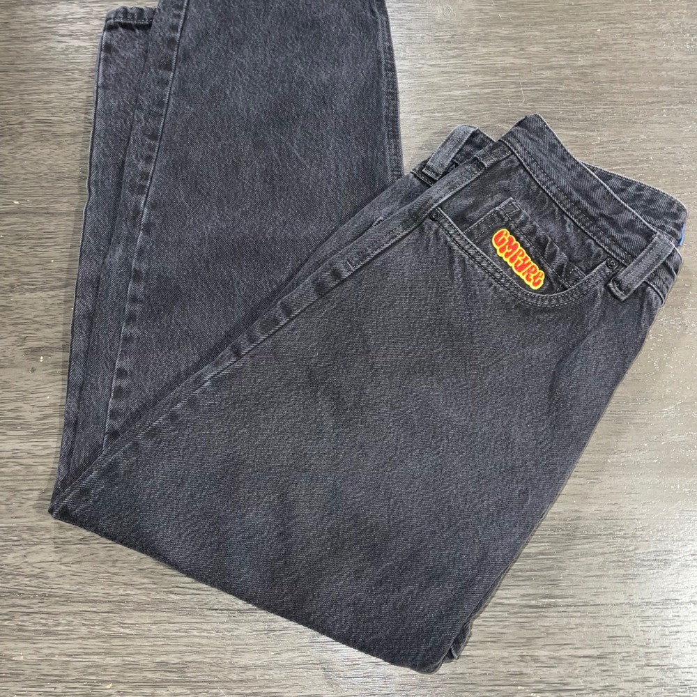 Empyre Mens 32x27 Black Loose Fit Skate Jeans Baggy Wide Leg Denim Y2K Grunge